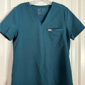 Figs Caribbean Blue Catarina Scrub Top